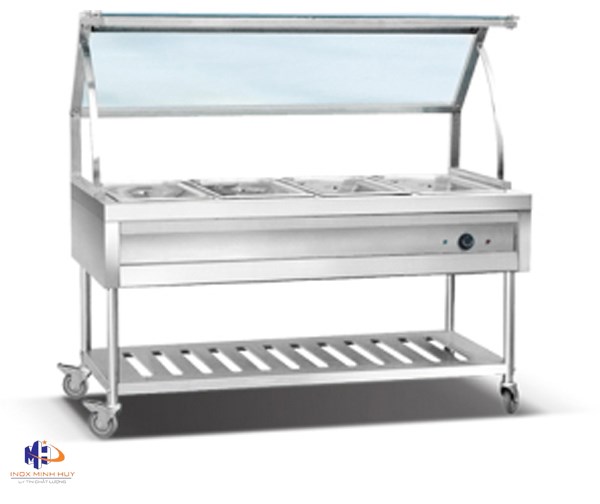  Tủ giữ nóng thức ăn 4 khay ( mái cong)